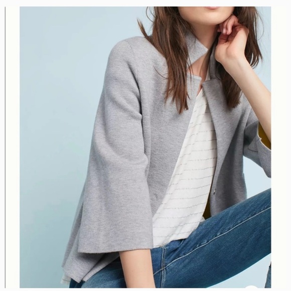 Anthropologie Moth Carey cropped jacket cardigan blazer - Picture 2 of 6